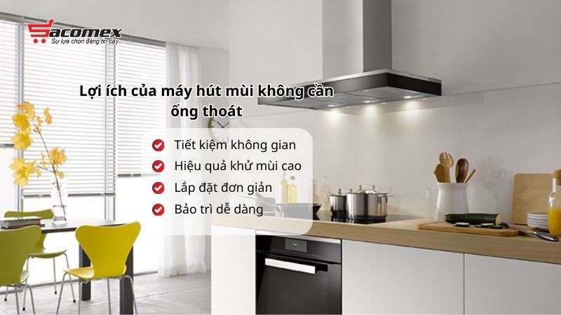 Ưu, nhược điểm của máy hút mùi không cần ống thoát
