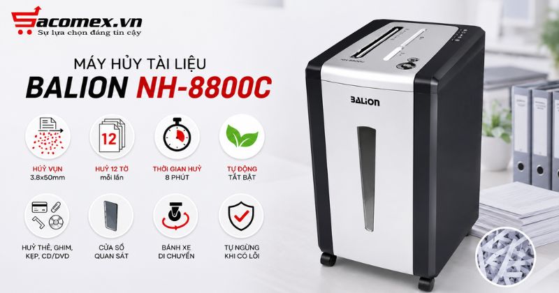 Đặc điểm nổi bật máy hủy tài liệu Balion NH-8800C