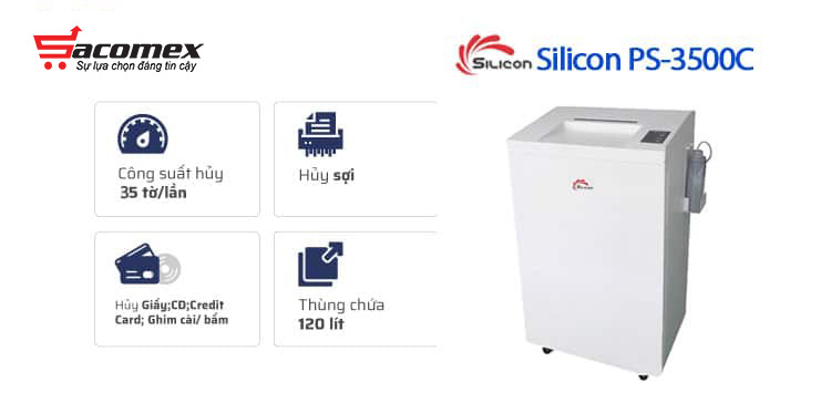 Ưu điểm vượt trội của máy hủy tài liệu Silicon PS-3500C