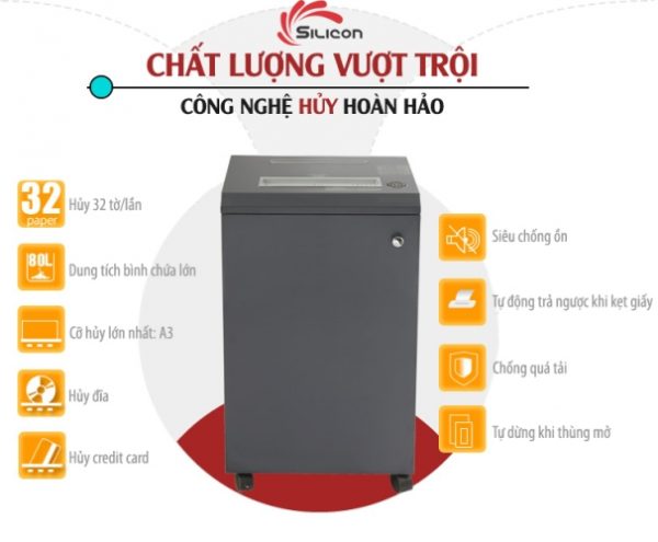 Ưu điểm vượt trội của máy hủy giấy Silicon PS-510C