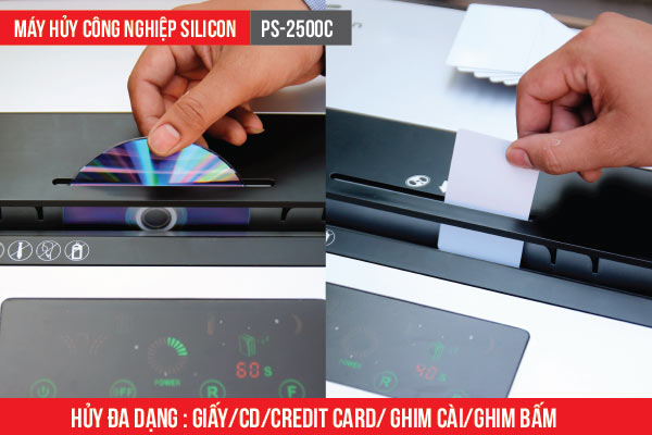 áy hủy tài liệu công nghiệp Silicon PS-2500C