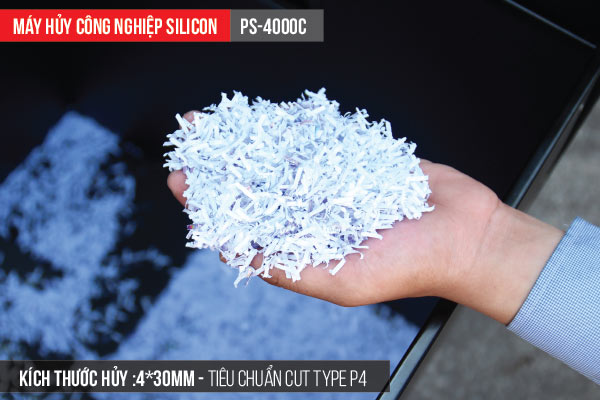 máy hủy tài liệu công nghiệp Silicon PS-4000C