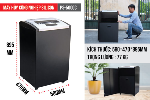 Tính năng nổi bật của máy hủy tài liệu Silicon PS-5000C