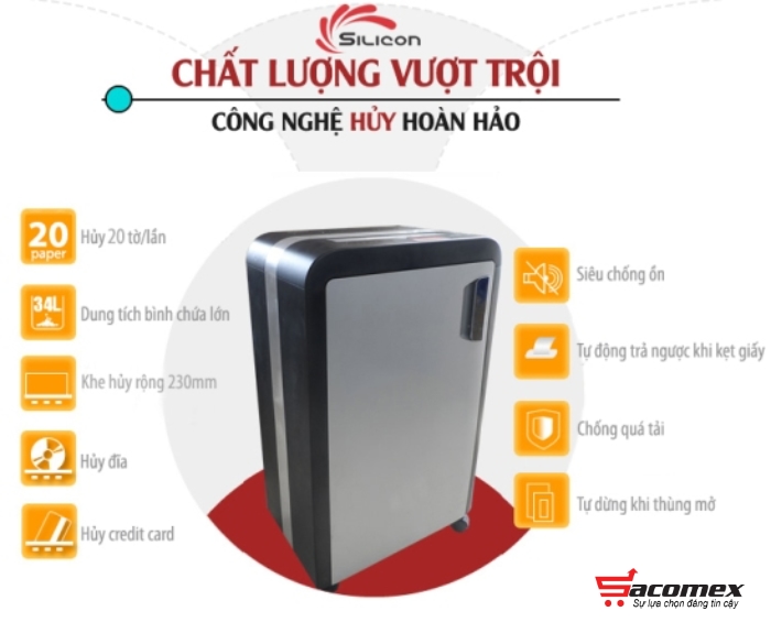 máy hủy tài liệu Silicon