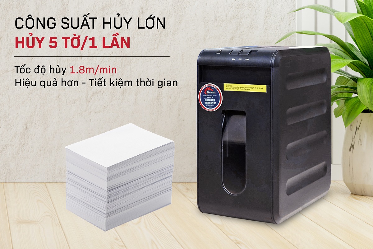 máy hủy tài liệu Silicon PS-1005C