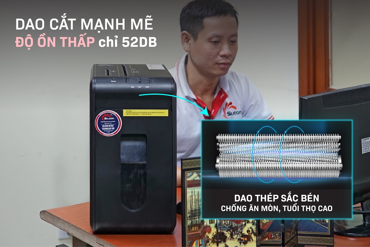 máy hủy tài liệu Silicon PS-1005C