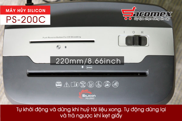  Máy có chế độ tự khởi động và dừng sau khi hoàn thành việc hủy tài liệu