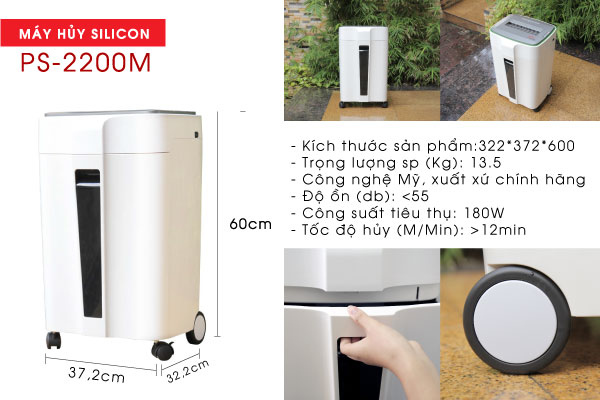 Tính năng nổi bật của máy hủy tài liệu Silicon PS-2200M