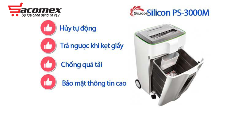Đặc điểm nổi bật của máy hủy tài liệu Silicon PS-3000M