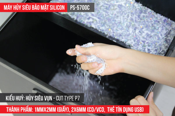 Máy hủy tài liệu văn phòng Silicon PS-5700C 