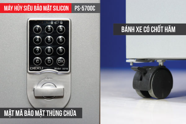 Máy hủy tài liệu văn phòng Silicon PS-5700C 
