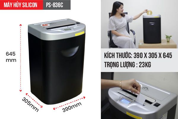 Ưu điểm vượt trội của máy hủy tài liệu Silicon PS-836C