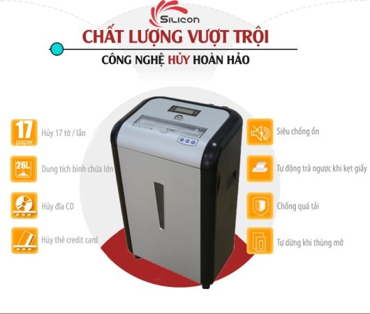 Tính năng nổi bật của máy hủy tài liệu Silicon PS-880C