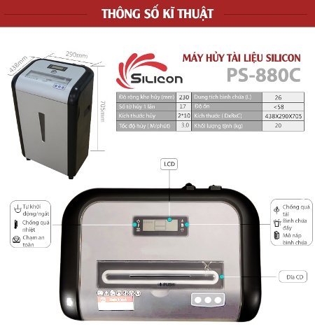 Lợi ích khi sử dụng máy hủy tài liệu Silicon PS-880C