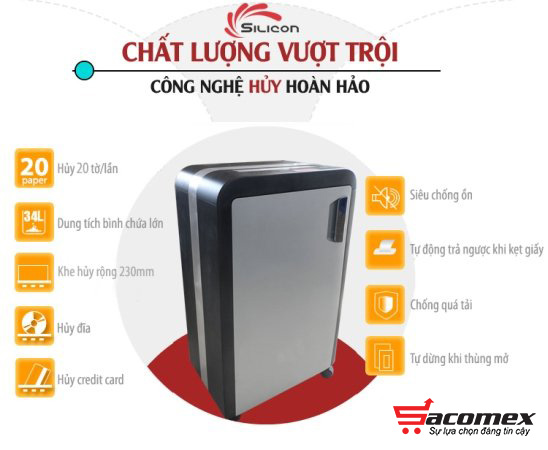 Đặc điểm nổi bật của máy hủy tài liệu Silicon PS-890C