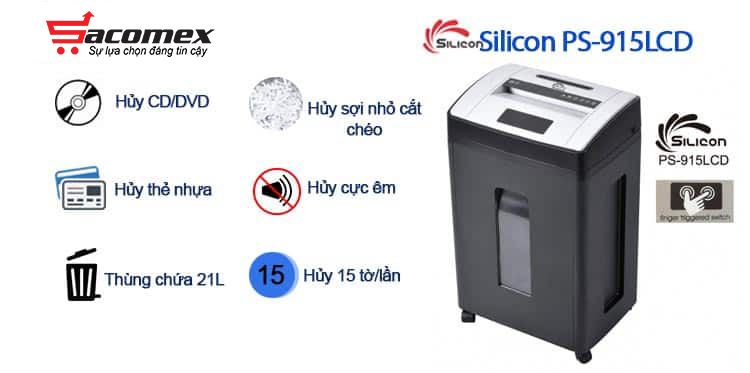 Tính năng nổi bật của máy hủy tài liệu Silicon PS-910LCD