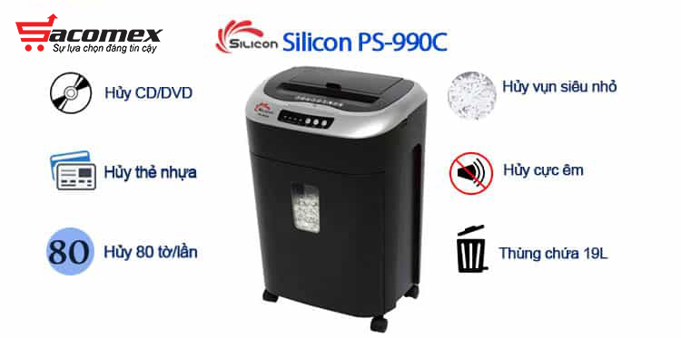 Tính năng nổi bật của máy hủy tài liệu Silicon PS-990C