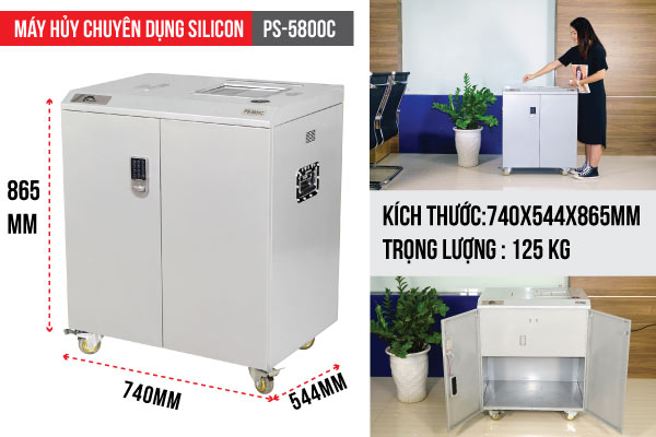 máy hủy tài liệu Silicon PS-5800C