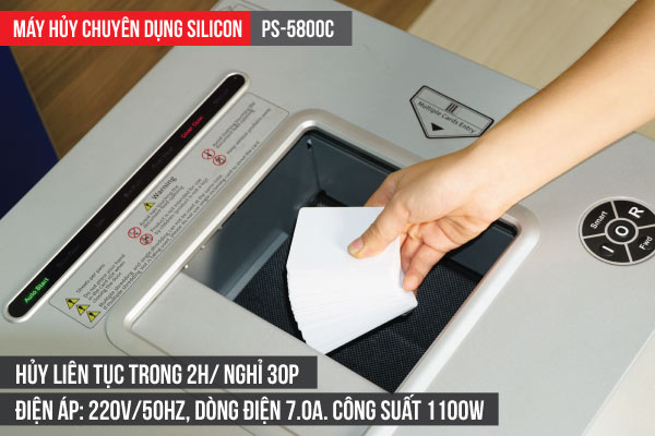 máy hủy tài liệu Silicon PS-5800C