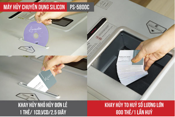 máy hủy tài liệu Silicon PS-5800C