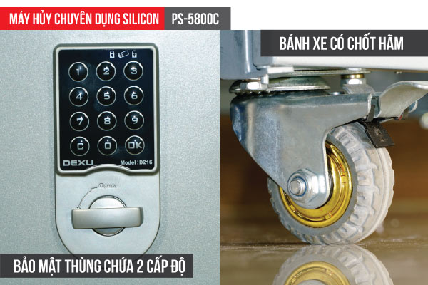 máy hủy tài liệu Silicon PS-5800C