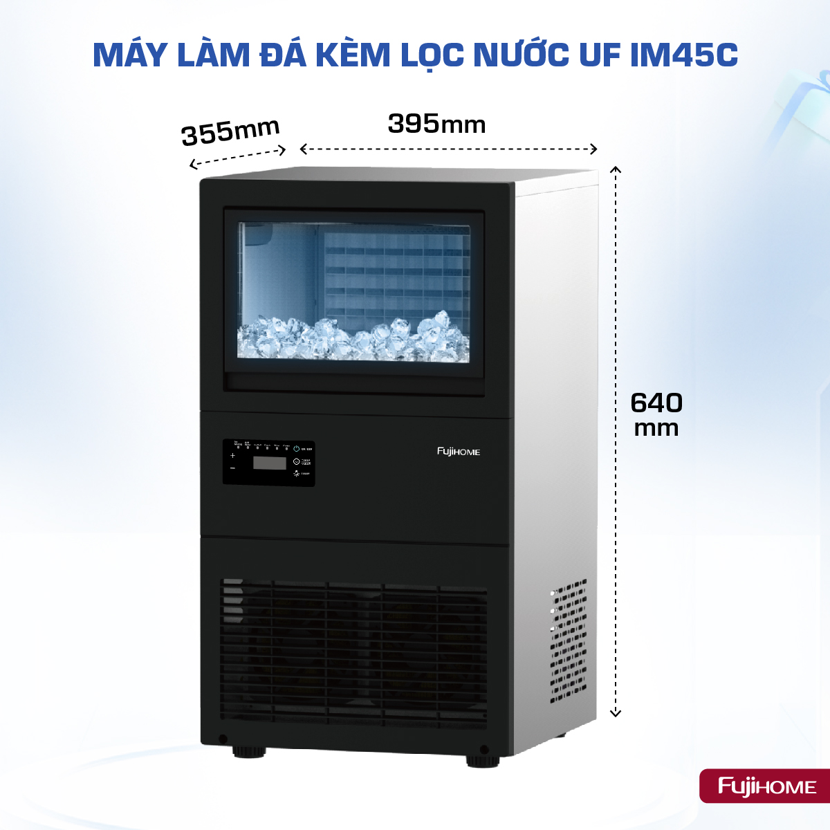 Đặc điểm nổi bật của máy làm đá thương mại kèm lọc nước UF Fujihome IM45C