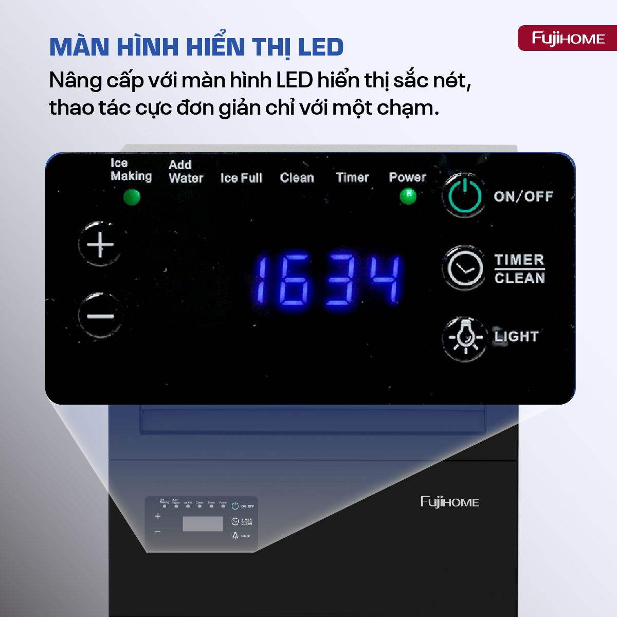 Đặc điểm nổi bật của máy làm đá thương mại kèm lọc nước UF Fujihome IM45C