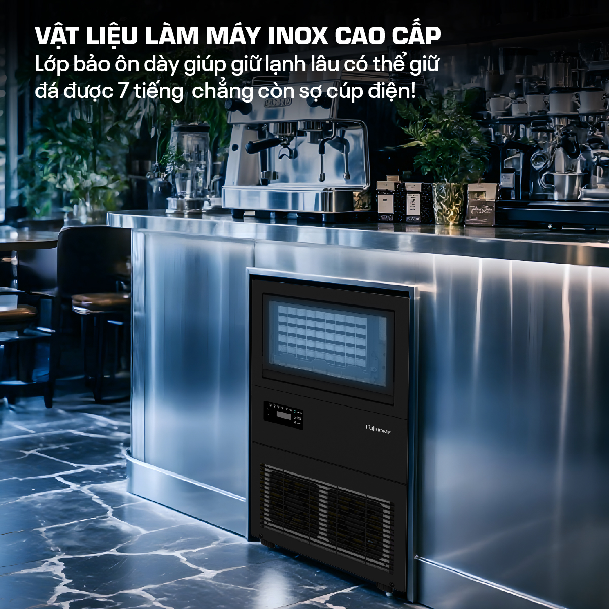 Đặc điểm nổi bật của máy làm đá thương mại kèm lọc nước UF Fujihome IM45C