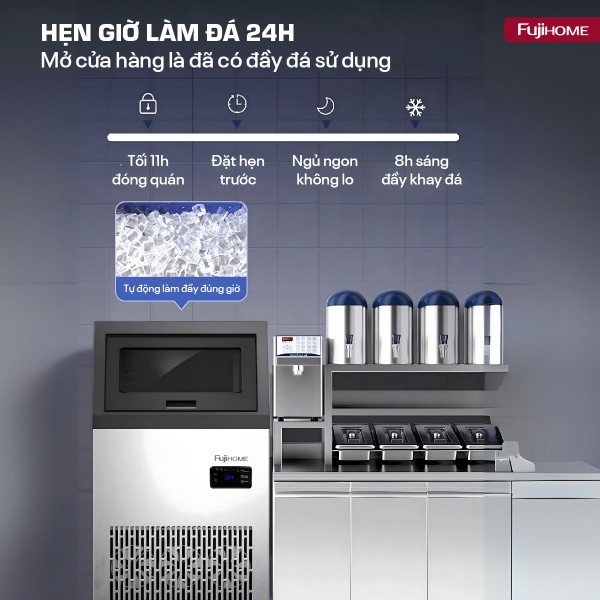 Đặc điểm nổi bật của máy làm đá thương mại kèm lọc nước UF Fujihome IM70C