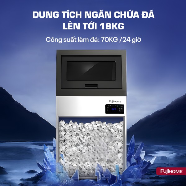 Đặc điểm nổi bật của máy làm đá thương mại kèm lọc nước UF Fujihome IM70C