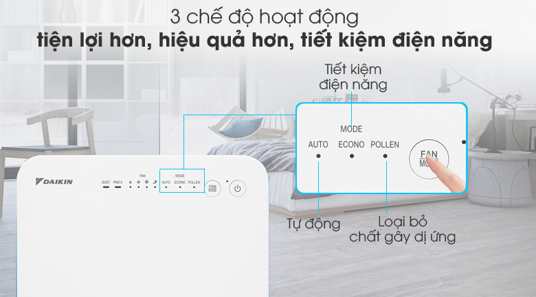 Ưu điểm nổi bật của máy lọc không khí Daikin MC30VVM-A