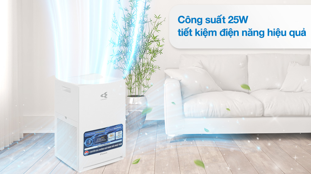 Máy hoạt động với công suất chỉ 25W