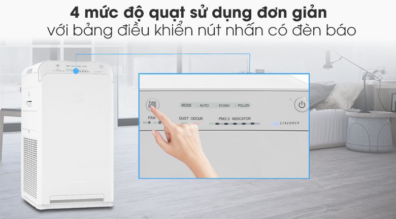 Máy có 4 mức lọ