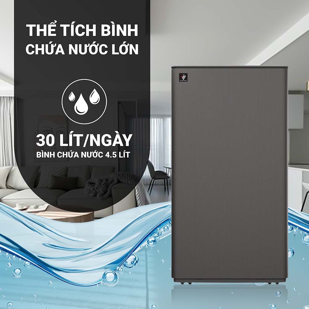 Ưu điểm nổi bật của máy lọc không khí và hút ẩm Sharp DW-T30FV-H