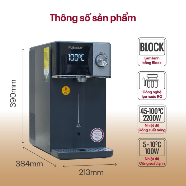 Đặc điểm nổi bật của máy lọc nước RO nóng lạnh Fujihome WP302C