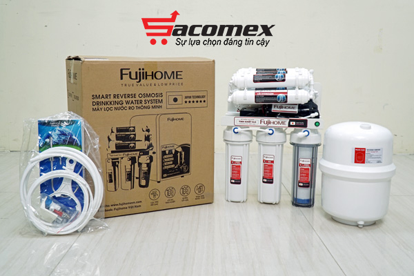 Quy cách đóng gói sản phẩm máy lọc nước tinh khiết Fujihome Hydrogen RO-F09