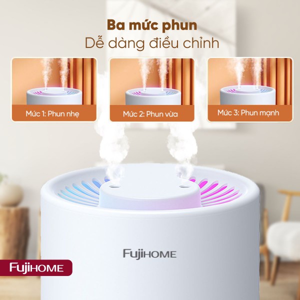 Đặc điểm nổi bật của máy phun sương tạo ẩm, xông tinh dầu Fujihome HM05A