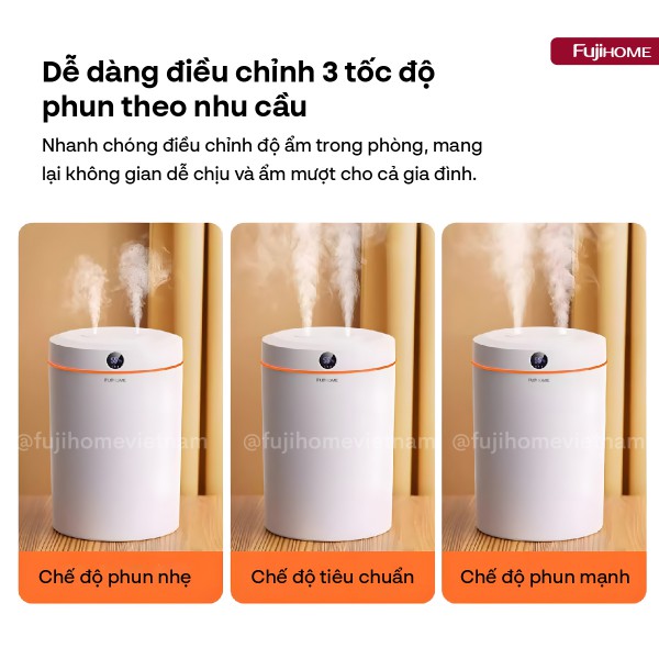 Đặc điểm nổi bật của máy phun sương tạo ẩm, xông tinh dầu Fujihome HM05B