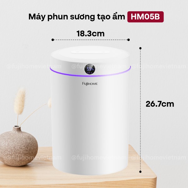 Đặc điểm nổi bật của máy phun sương tạo ẩm, xông tinh dầu Fujihome HM05B