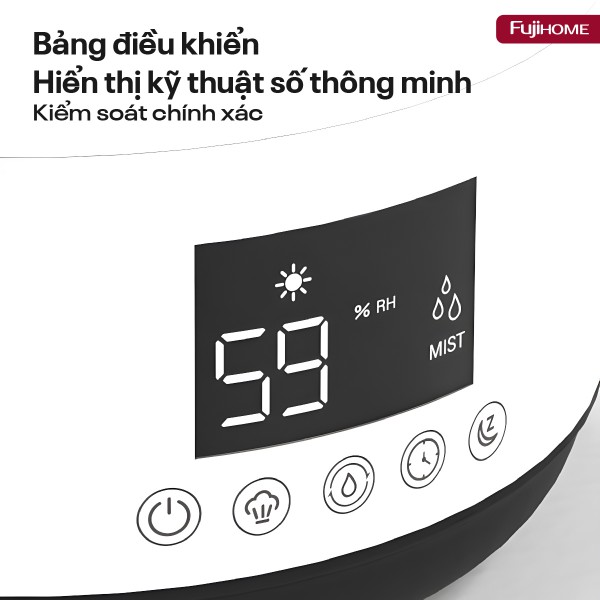 Đặc điểm nổi bật của máy phun sương tạo ẩm, xông tinh dầu Fujihome HM06E