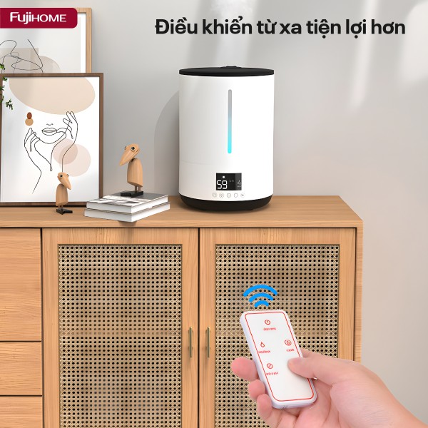 Đặc điểm nổi bật của máy phun sương tạo ẩm, xông tinh dầu Fujihome HM06E