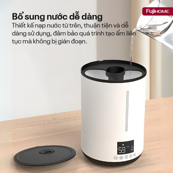 Đặc điểm nổi bật của máy phun sương tạo ẩm, xông tinh dầu Fujihome HM06E