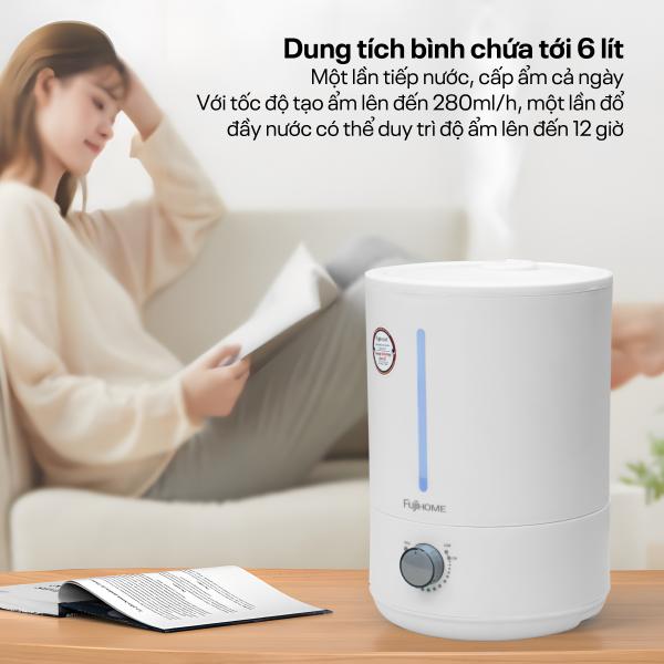 Đặc điểm nổi bật của máy phun sương tạo ẩm, xông tinh dầu Fujihome HM06M