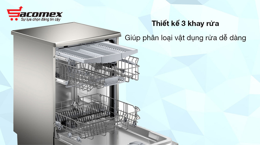 Giới thiệu máy rửa chén bát Bosch độc lập SMS4HMI07E 