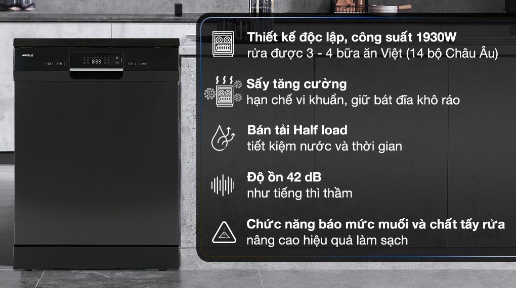 máy rửa chén độc lập Hafele HDW-F60EB (538.21.310)