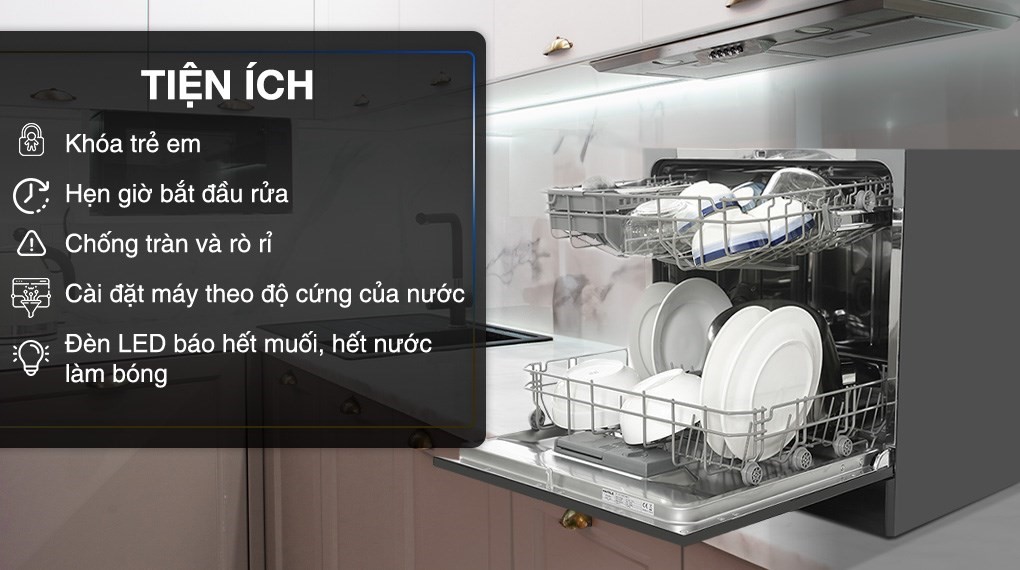 Tính năng nổi bật của máy rửa chén Hafele