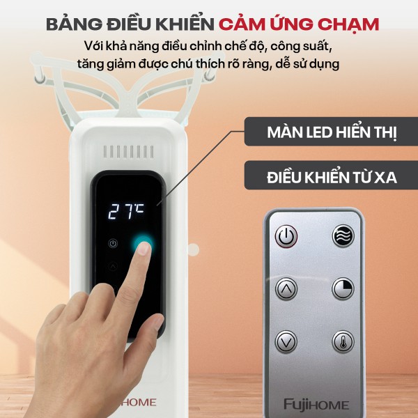 máy sưởi dầu Fujihome OH8615