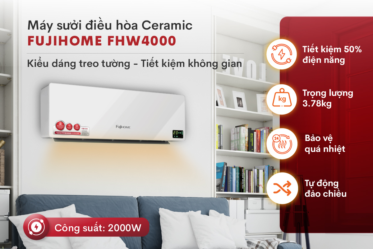 Top các mẫu máy sưởi gốm treo tường đáng mua nhất tại Đà Nẵng