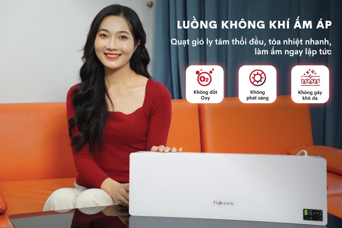 Quạt sưởi điều hòa treo tường Fujihome FHW4000