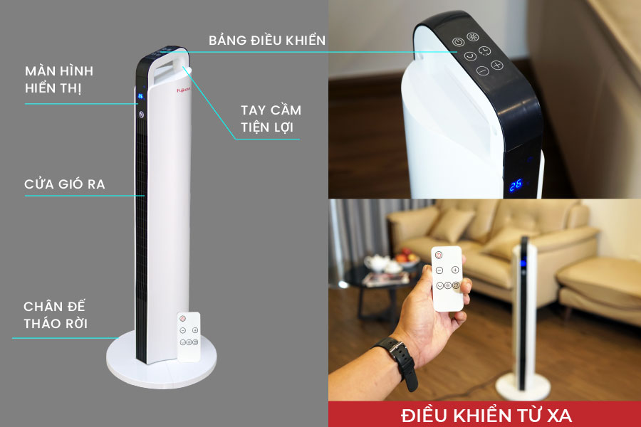 quạt sưởi gốm để sàn Fujihome FH2000